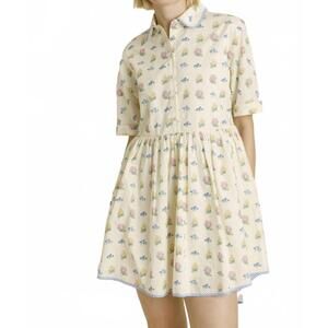 NEW AUREUM floral mini dress in ivory